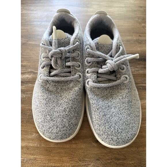 allbirds-allbirds-womens-wool-  Allbirds Runner Mizzle Womens 6 Merino Wool Light Grey Natural White Sneakers
